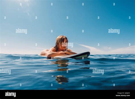 Portrait Blonde Surfer Surf Board Hi Res Stock Photography And Images Alamy
