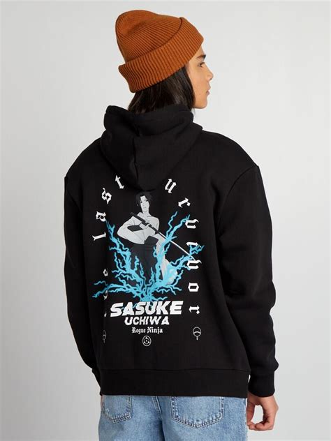 Sweat Capuche Naruto Noir Kiabi