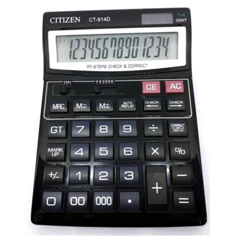 Kalkulator Dagang Citizen CT 914 D Ukuran Besar 14 Digit Lazada Indonesia