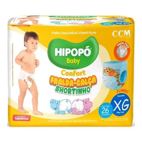 Fralda Hipop Confort Short Jumbo Xg Unidades Super Entrega