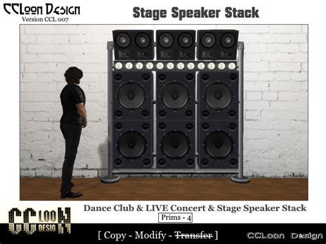 Second Life Marketplace Ccloon Design Stage Speaker Stack Ccl007