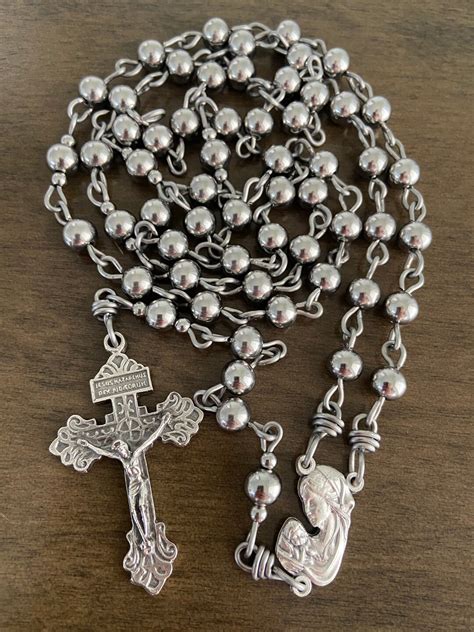 Catholic Rosary Stainless Steel Rosary Large Rosary Handmade Etsy