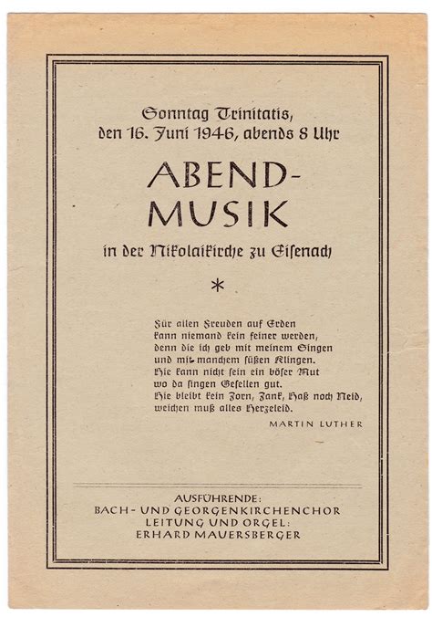 Sonntag Trinitatis Den Juni Abends Uhr Abendmusik In Der