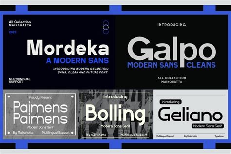 Modern Sans Serif Font Bundle 2660298