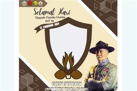 Twibbon Hari Kepanduan Sedunia Atau Baden Powell Day Ke Dengan