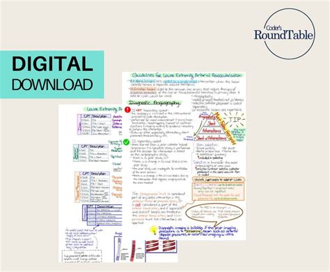 Lower Extremity Arterial Revascularization Coding Cheat Sheet Etsy UK