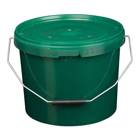 L Tamper Evident Green Plastic Buckets With Lid H O Plastics