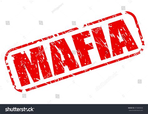 Mafia Red Stamp Text On White Stock Vector Illustration 315869636