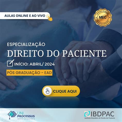 Especialização Direito Do Paciente Ibdpac Instituto Brasileiro De