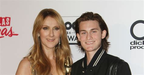 Céline Dion et son fils René Charles Angélil au press room de la soirée