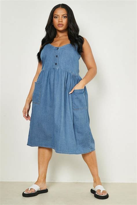 Denim Dresses Denim Shirt Dresses Boohoo Uk