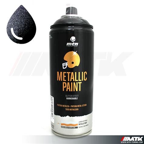 Peinture montana MTN PRO métallisé Noir aérosol de 400ml