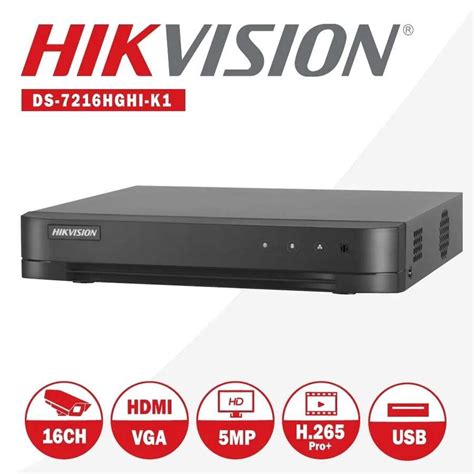 Dvr Hikvision Ds 7216hghi K1 16ch 2mp H265 Hdmi TECNIT