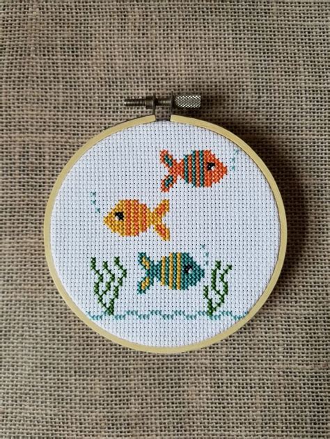 Counted Cross Stitch Fish Pattern PDF Download Etsy España Progetti