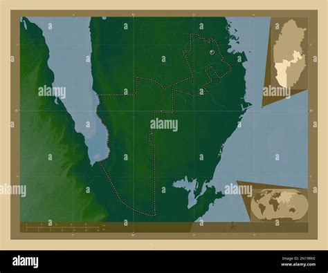 Ar Rayyan Municipality Of Qatar Colored Elevation Map With Lakes And