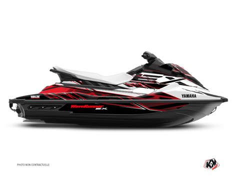 Yamaha EX Jet-Ski Mission Graphic Kit White Red - Kutvek Kit Graphik