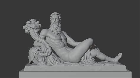 Zeus With Cornucopia Sculpture Finished Projects Blender Artists