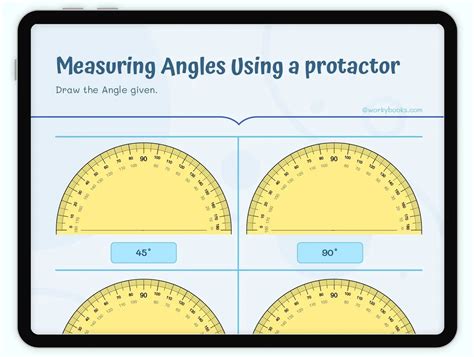 Measuring Angles Using A Protractor Worksheet Md C Workybooks