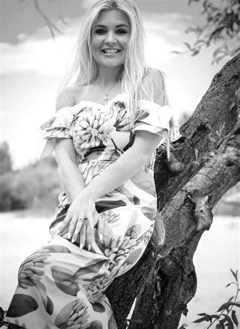 Blonde Hair Woman Portrait At Good Sunny Day Stock Photo Image Of Gorgeous Greek