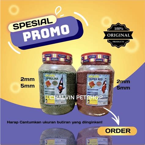 Jual Makanan Ikan Koi Akari Super Red Dan Akari Spirulina Kg Shopee