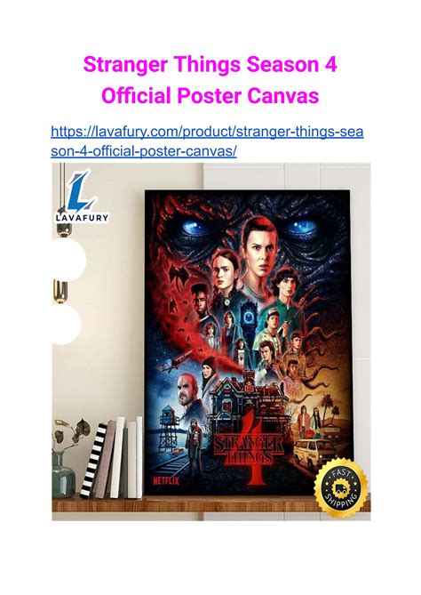 Stranger Things Season 4 Official Poster Canvas by Lavafurystore2023 ...