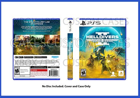 Custom Replacement Case No Disc Helldivers 2 Ps5 No Game See