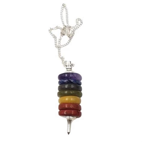 Gemstones Daily Wear Natural Seven Chakra Stone Pendulum At Best Price