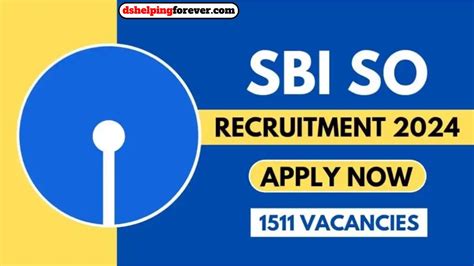 Sbi So Recruitment Notification Out Apply Online For