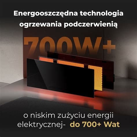 Grzejnik Elektryczny Aeno Premium Eko Smart Led Agh S Czarny Sklep