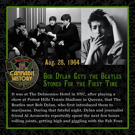 This Day In Cannabis History Bob Dylan Gets The Beatles Stoned For The