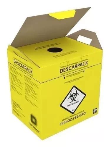 Caixa Coletor 20 Litros Perfurante Cortante Descarpack MercadoLivre