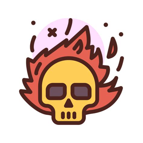 Skull Darius Dan Lineal Color Icon