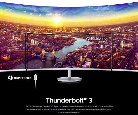 Samsung 34cj791 34 Thunderbolt™ 3 Curved Wqhd 100hz Qled Ultra Wide