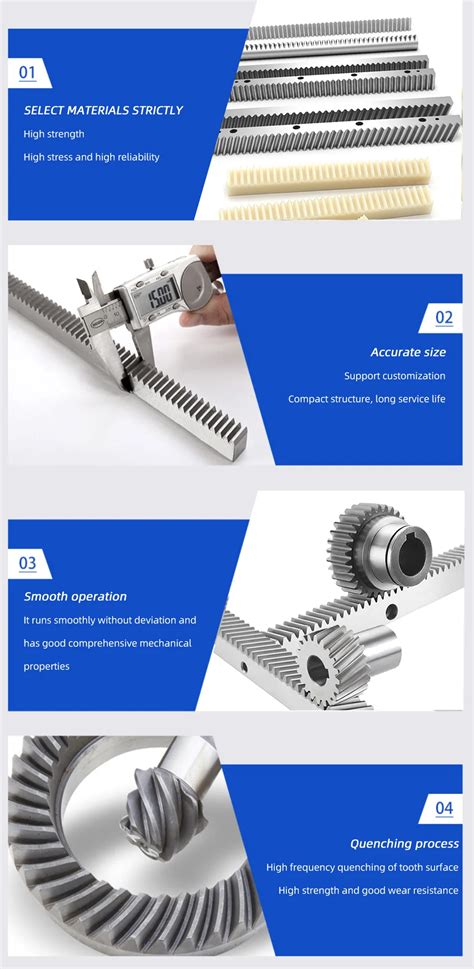 M1 5 M2 M2 5 Gear Rack Sliding Gate Opener Linear Cylindrical Cnc