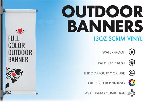 13oz Scrim Vinyl Outdoor Banners With Full Color Printing