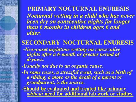 Ppt Nocturnal Enuresis Elizabeth H Kwon Md Mph Powerpoint Presentation Id 6997875