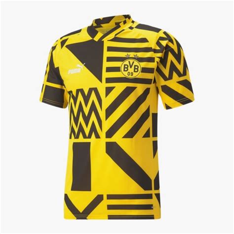 Nova camisa pré jogo do Borussia Dortmund 2022 2023 PUMA MDF