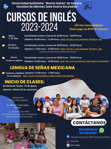 Convocatoria Nuevo Ingreso A Los Cursos De Idiomas Sede Puerto