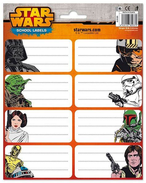 NAKLEJKI NA ZESZYT STAR WARS GWIEZDNE WOJNY OFICJA 10918349794 Allegro Pl