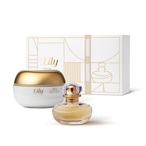 Kit Lily Eau De Parfum 30ml Creme Acetinado Desodorante Corporal