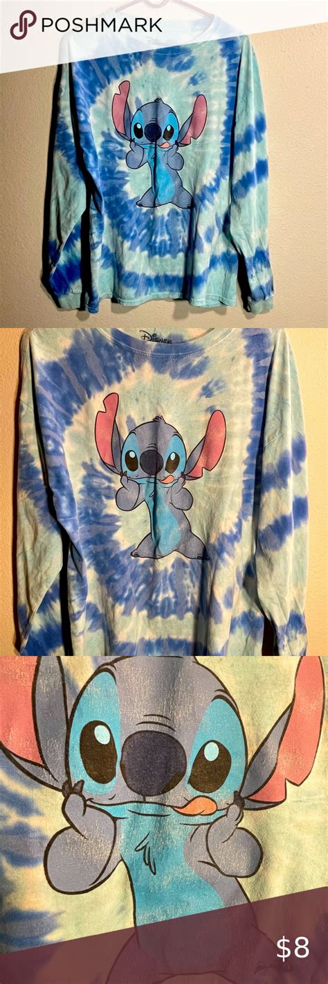 Disney Lilo And Stitch Long Sleeve Shirt Tie Dye Disney Lilo Long