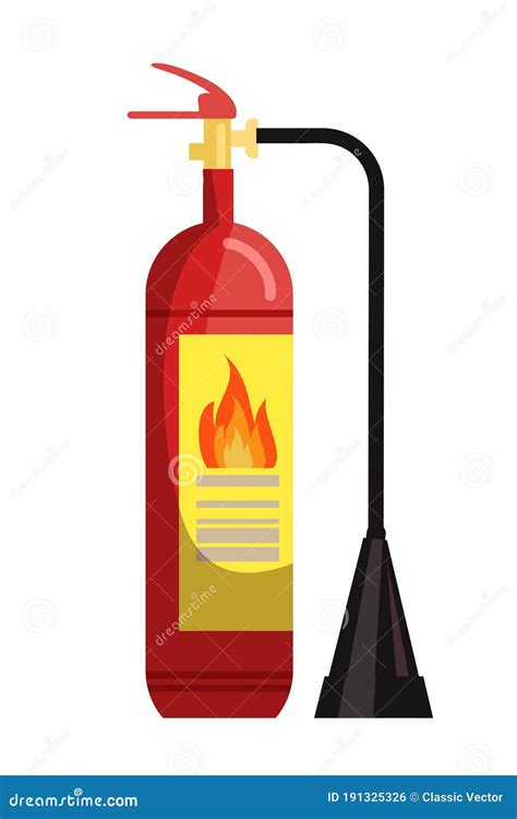 Red Fire Extinguisher Firefighter Tool On White Stock Vector Illustration Of Extinguisher