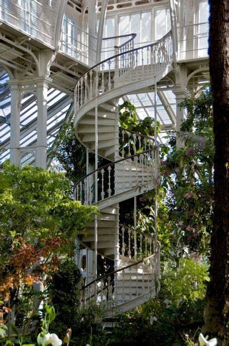 A Conservatory With A Spectacular Spiral Staircase