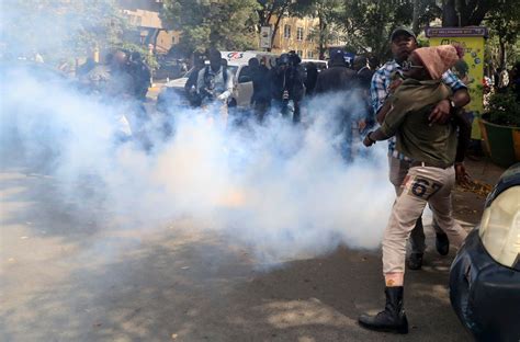 Kenyan Police Fire Tear Gas At Protesters Marching Against Finance Bill