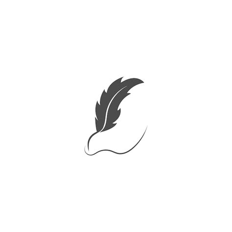 Logotipo De Plumas Y Plantilla Vectorial Vector Premium