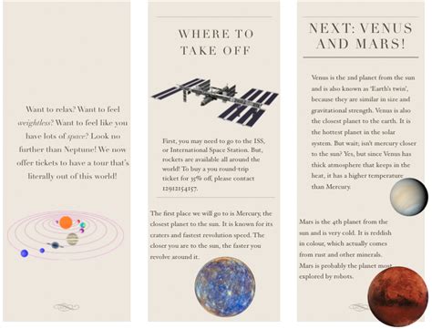 Kiki S Super Science Blog Solar System Brochure