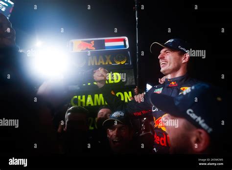 Verstappen Max Ned Red Bull Racing Rb Portrait Celebrating His