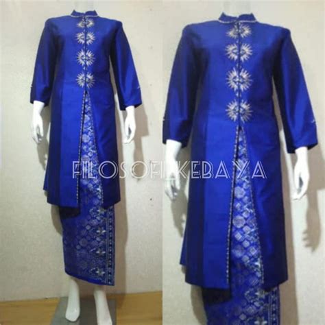 Jual Sk Kebaya Kurung Taffeta Kerah Shanghai Kebaya Kurung Taffeta