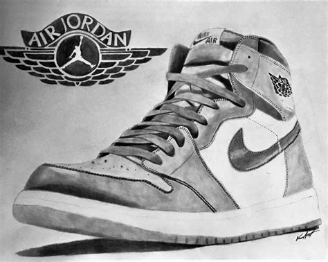 Air Jordan 1 Drawing at PaintingValley.com | Explore collection of Air ...