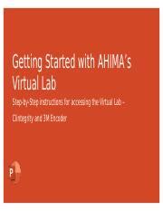 Step By Step Guide To AHIMA Virtual Lab Access Course Hero